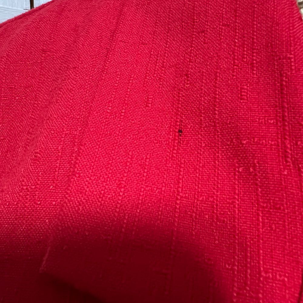 Alice Stuart Red Linen Blazer‎ Oversized Long Jacket Professional Office Wear - Picture 3 of 7